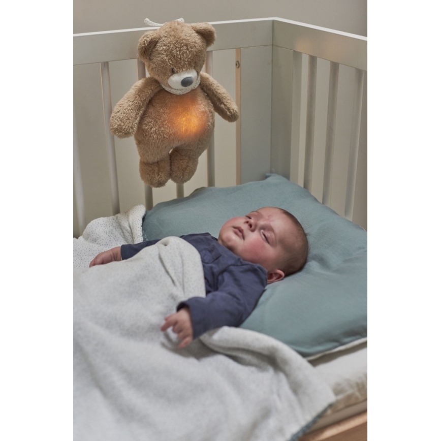Nattou - Compagno di coccole con melodia e luce SLEEPY BEAR 4in1 marrone