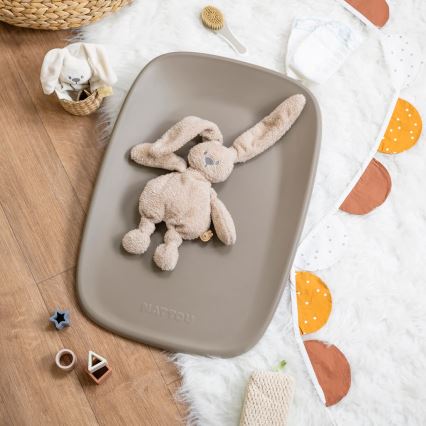 Nattou - Tappetino per il cambio SOFTY 50x70 cm marrone