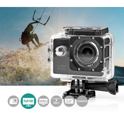 Action camera con custodia impermeabile Full HD 1080p/2 TFT 12MP