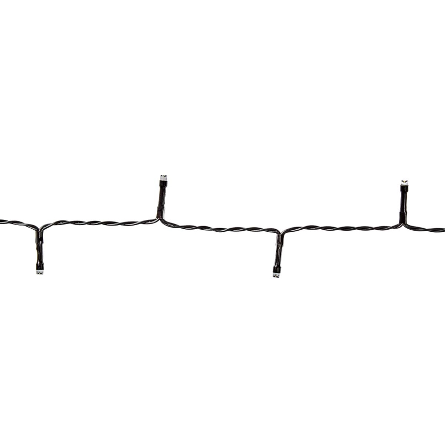 Catena luminosa LED per esterni 48 LED / 7 funzioni / 3x AA 4,1 m IP44 bianco caldo