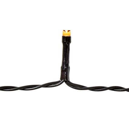 Catena luminosa LED per esterni, 96 LED, 7 funzioni, 3x AA, 7,7 m, IP44, bianco caldo