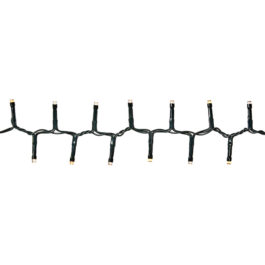 Catena natalizia LED da esterno 400xLED/7 funzioni 11m IP44 bianco caldo