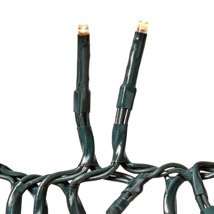 Catena luminosa LED da esterno 768 LED/7 funzioni 8,6 m IP44 bianco caldo