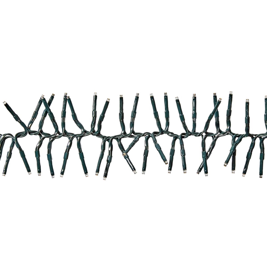 Catena luminosa LED da esterno 768 LED/7 funzioni 8,6 m IP44 bianco caldo