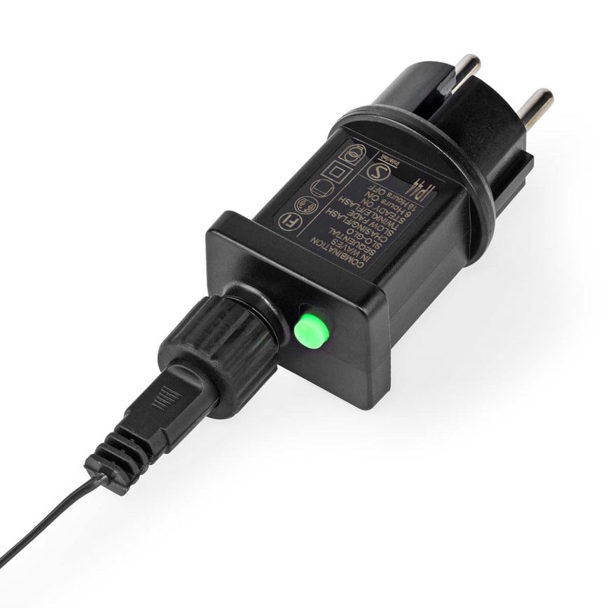 Catena luminosa LED da esterno 768 LED/7 funzioni 8,6 m IP44 bianco caldo