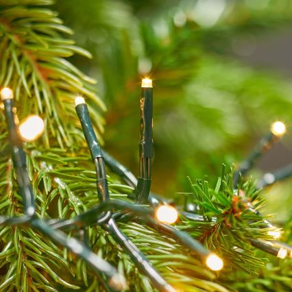 Catena luminosa di Natale LED per esterni, 768 LED/7 funzioni, 8,6 m, IP44, bianco caldo