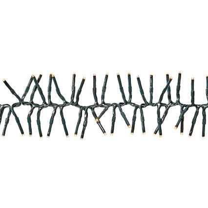 Catena luminosa di Natale LED per esterni, 768 LED/7 funzioni, 8,6 m, IP44, bianco caldo