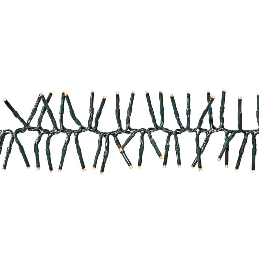 Catena luminosa di Natale LED per esterni, 768 LED/7 funzioni, 8,6 m, IP44, bianco caldo