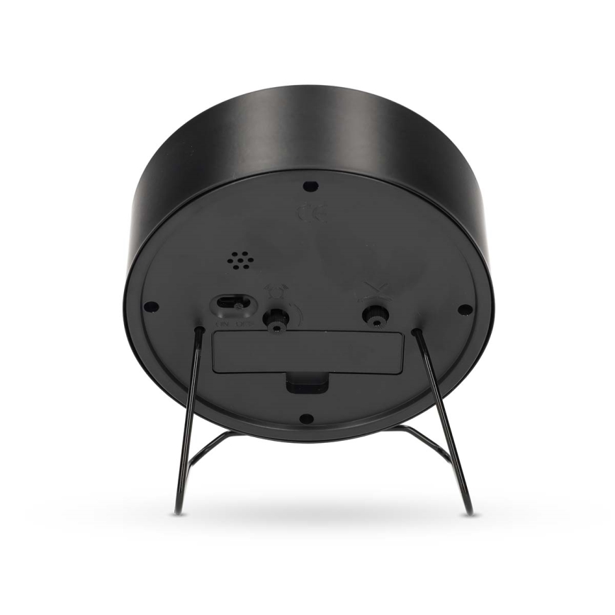 Sveglia analogica 1xAA nera