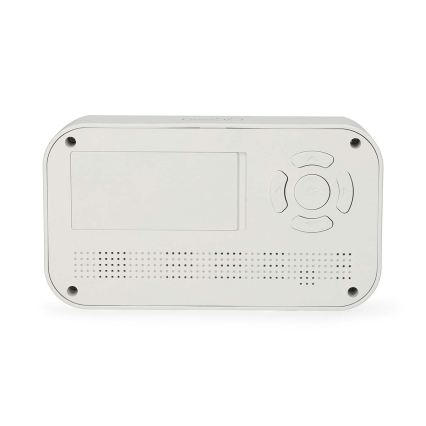 Orologio digitale con sveglia, termometro e igrometro, 2×AA, bianco