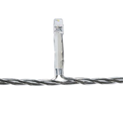 Tenda luminosa LED da esterno 180 LED/7 funzioni 10,9m IP44 bianco freddo