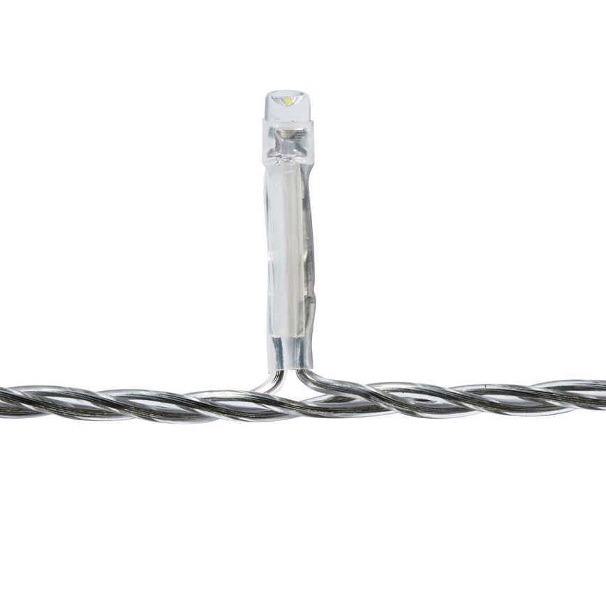 Tenda luminosa LED da esterno 180 LED/7 funzioni 10,9m IP44 bianco freddo