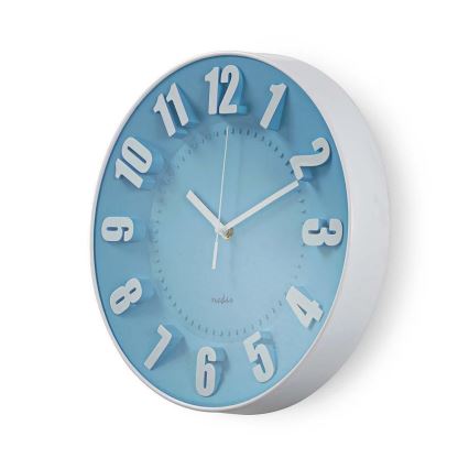 Orologio da parete 1xAA blu/bianco