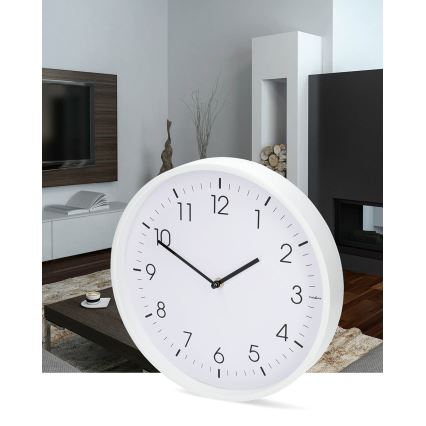 Orologio da parete Ø 30,8 cm 1xAA bianco