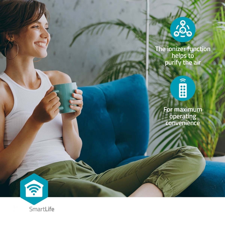 Condizionatore 65W/230V Wi-Fi Tuya bianco + telecomando