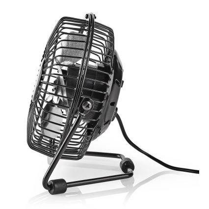 Ventilatore da tavolo 3W/USB 10 cm nero