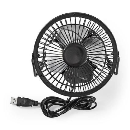 Ventilatore da tavolo 3W/USB 10 cm nero