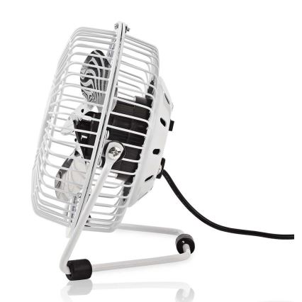 Ventilatore da tavolo 3W/USB 10 cm bianco