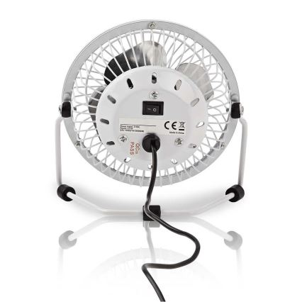 Ventilatore da tavolo 3W/USB 10 cm bianco