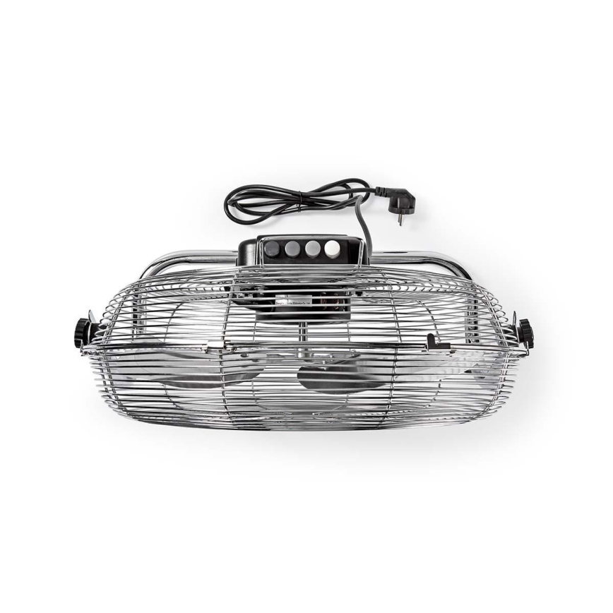 Ventilatore da pavimento 80W/230V cromo lucido