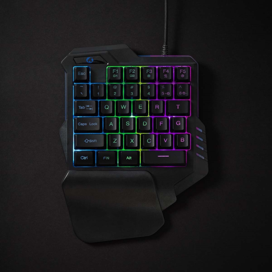 Tastiera da gioco LED RGB a una mano 5V