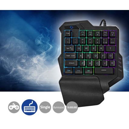 Tastiera da gioco LED RGB a una mano 5V