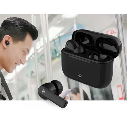 Auricolari wireless con ENC 450 mAh + 2x 40 mAh IPX4 nero