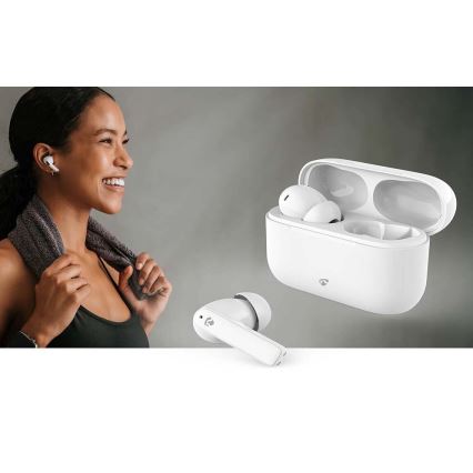 Auricolari wireless con ENC 450 mAh + 2x 40 mAh IPX4 bianco