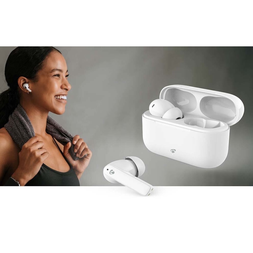 Auricolari wireless con ENC 450 mAh + 2x 40 mAh IPX4 bianco