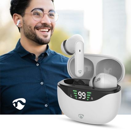 Auricolari wireless con ANC 320 mAh + 2x 40 mAh bianco