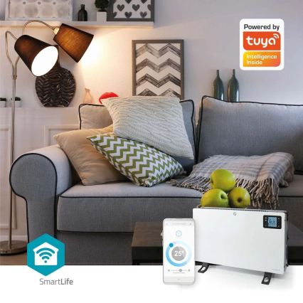 Riscaldatore/convettore elettrico 750/1250/2000W/230V Wi-Fi Tuya + telecomando