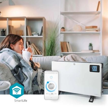 Riscaldatore/convettore elettrico 750/1250/2000W/230V Wi-Fi Tuya + telecomando