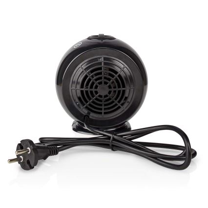 Ventilatore con resistenza in ceramica 500W/230V nero