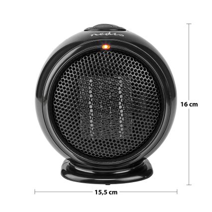 Ventilatore con resistenza in ceramica 500W/230V nero