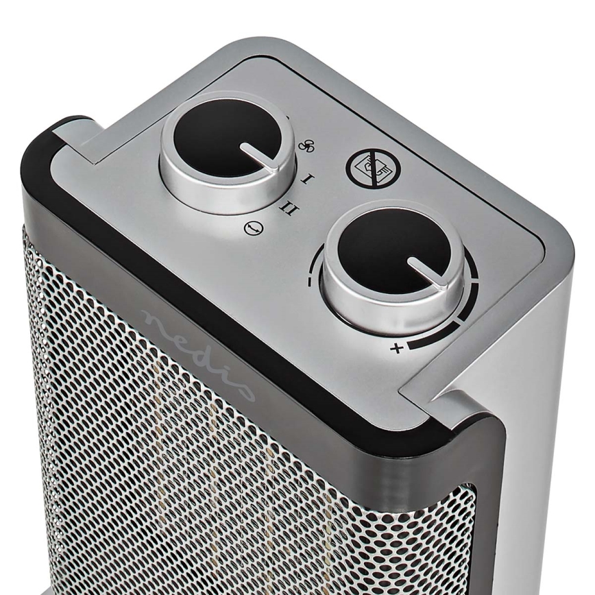 Ventilatore con resistenza in ceramica 1000/1500W/230V argento