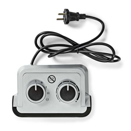 Ventilatore con resistenza in ceramica 1000/1500W/230V argento