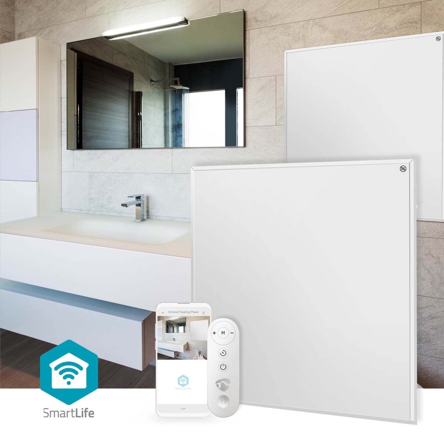 Pannello riscaldante a infrarossi 350W/230V 59,8x62 cm IP44 Wi-Fi Tuya + telecomando