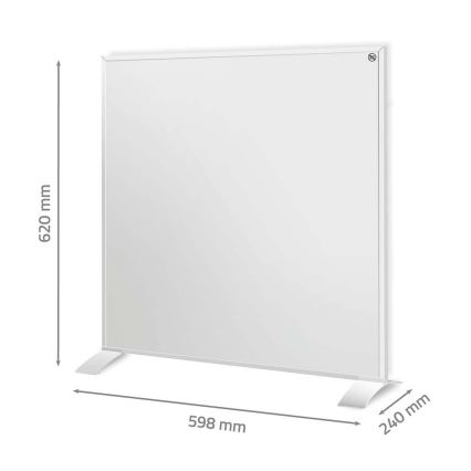 Pannello riscaldante a infrarossi 350W/230V 59,8x62 cm IP44 Wi-Fi Tuya + telecomando