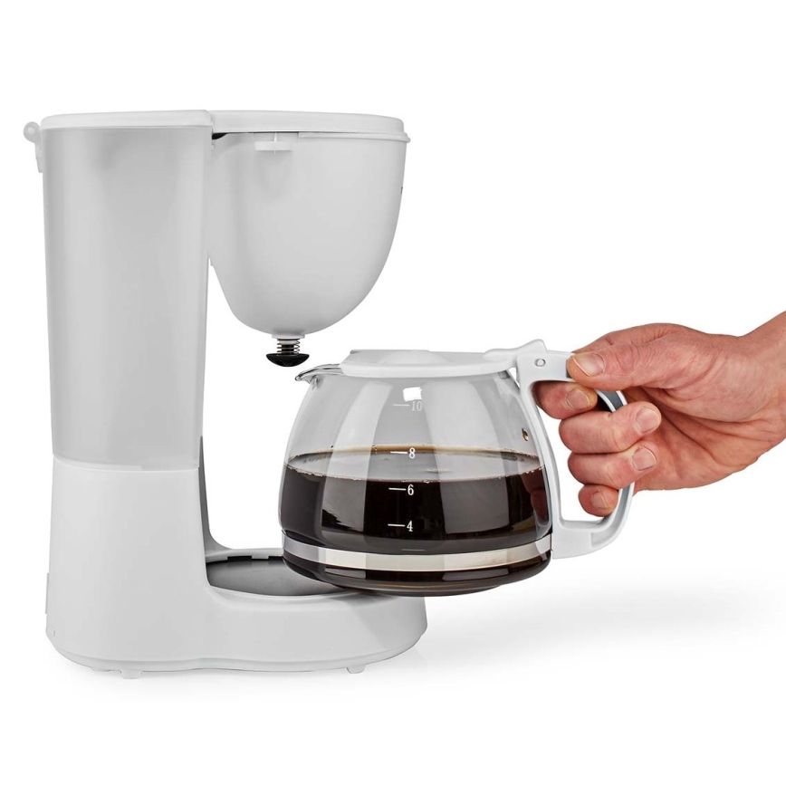 Caffettiera a goccia 1,25 l con funzione di mantenimento della temperatura bianco