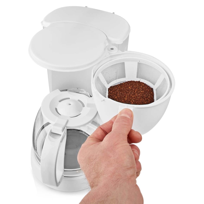 Caffettiera a goccia 1,25 l con funzione di mantenimento della temperatura bianco