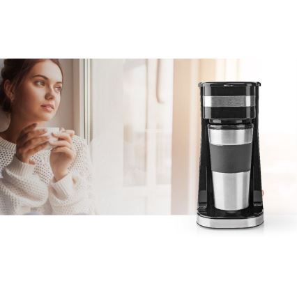 Macchina da caffè monodose 0,4 l con tazza termica da viaggio