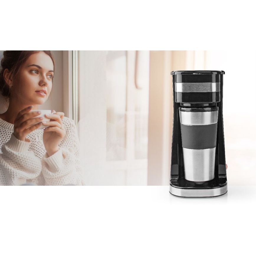 Macchina da caffè monodose 0,4 l con tazza termica da viaggio