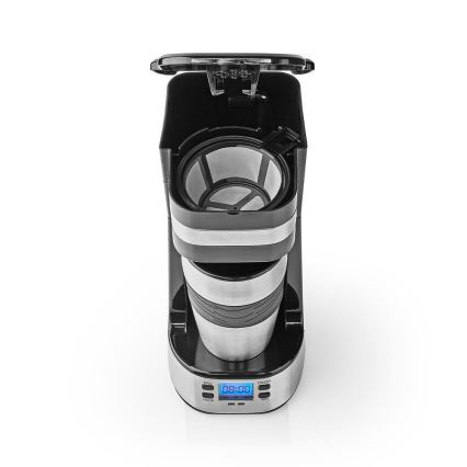 Macchina da caffè per una tazza da 0,4 l con timer e tazza da viaggio