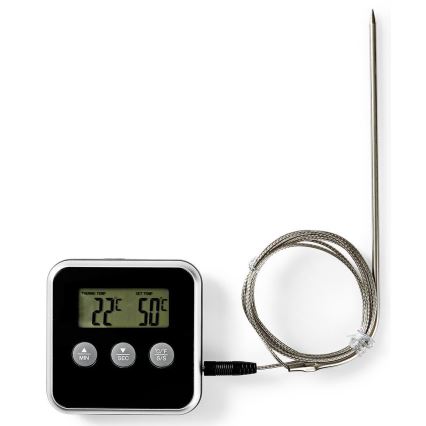 Termometro per carne con display e timer 0-250 °C 1xAAA