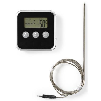 Termometro per carne con display e timer 0-250 °C 1xAAA