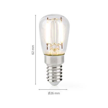 Lampadina LED per frigorifero T26 E14/2W/230V 2700K