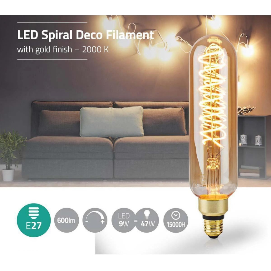 Lampadina LED dimmerabile FILAMENT T65 E27/8,5W/230V 2000K