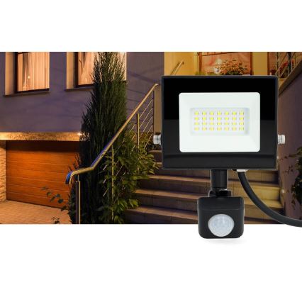 Faro LED con sensore LED/20W/230V 4000K IP44