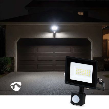 Faro LED con sensore di movimento e crepuscolare da collegare alla presa LED/20W/230V IP44