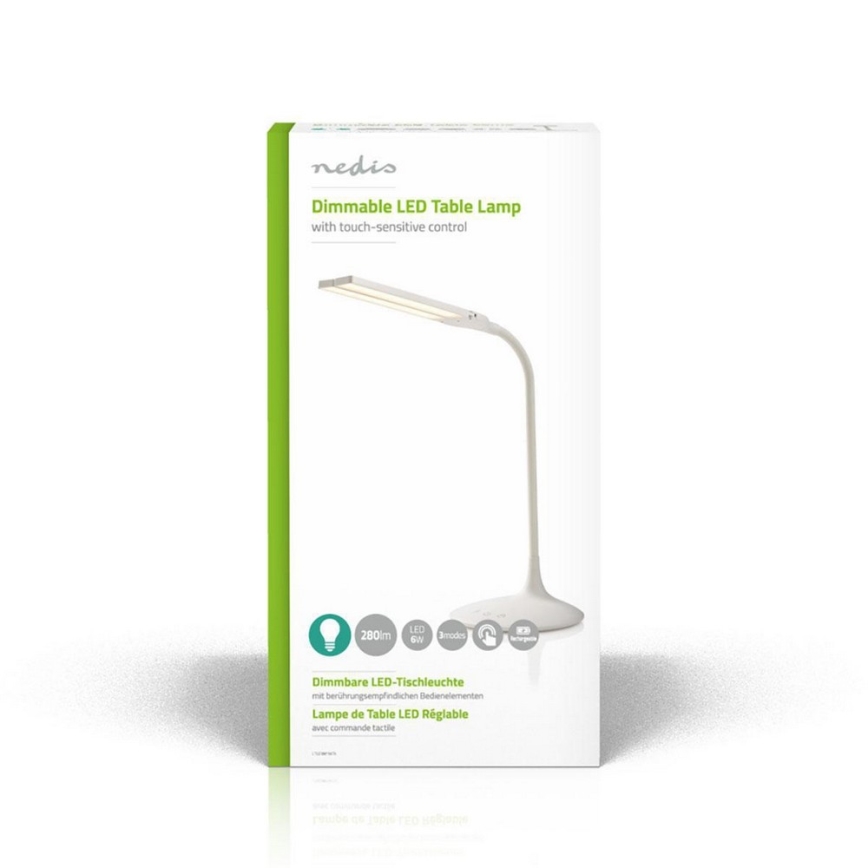 Lampada da tavolo dimmerabile LED/6W/5V 2200 mAh bianca